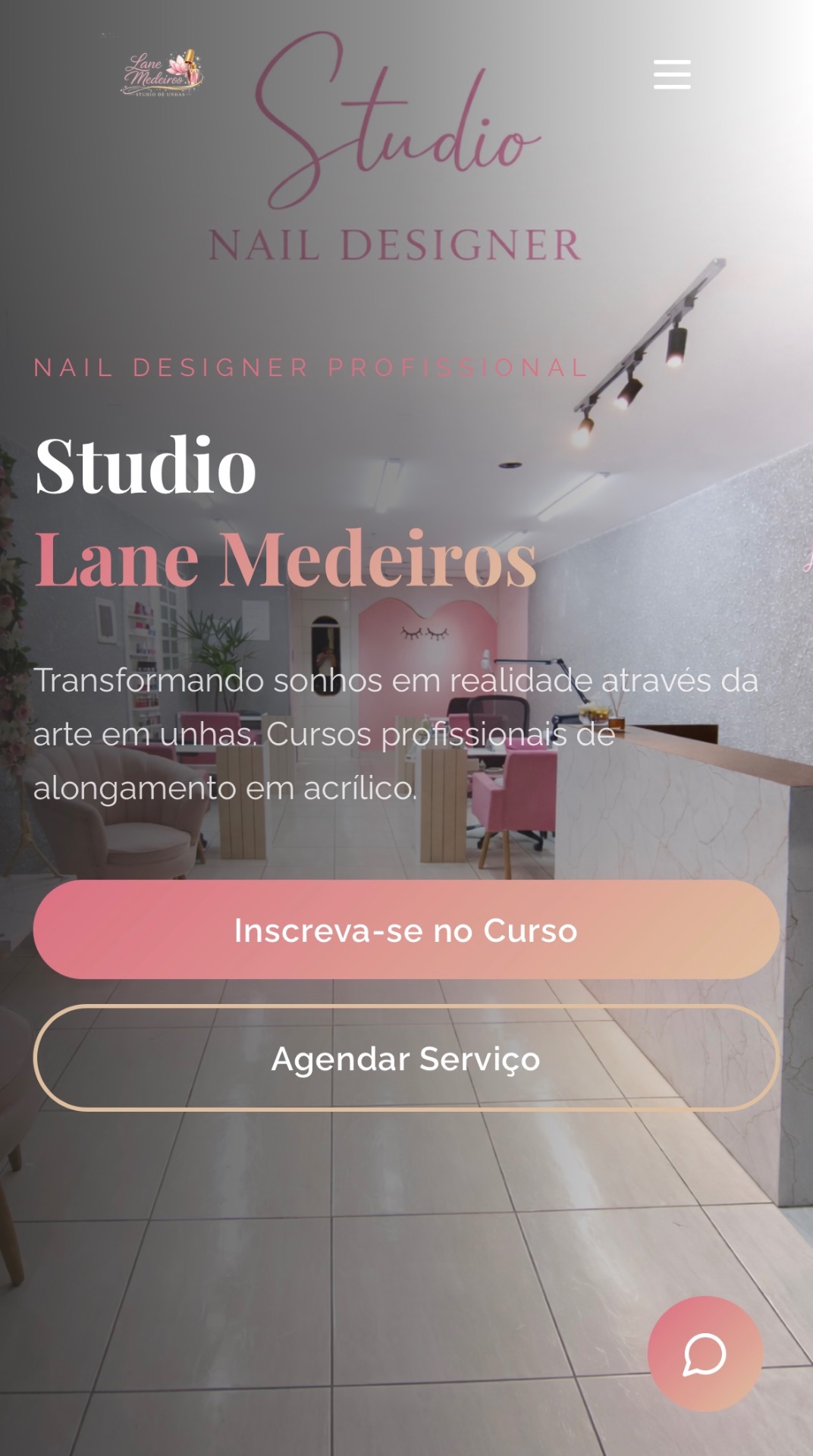 Site criado para o Studio Lane Medeiros